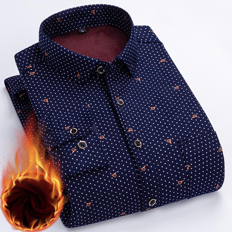 Мужская толстая фланелевая рубашка на флисовой подкладке для осени/зимы – доступны разные цвета