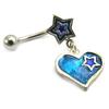 [A5531] - Body Piercing 'Heart Star' Blue