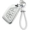 Cadillac Key Fob Cover with Keychain, Soft TPU Key Case Protection Fit for Cadillac 2020 2022 ATS CT5 CT6 XT4 XT5 XTS