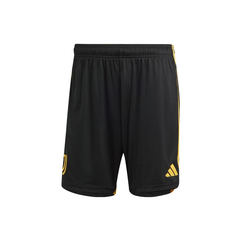 Adidas Juve H Sho Striped Color Block Sports Football Shorts Fan Edition Juventus Home Men Shorts Black HR8254