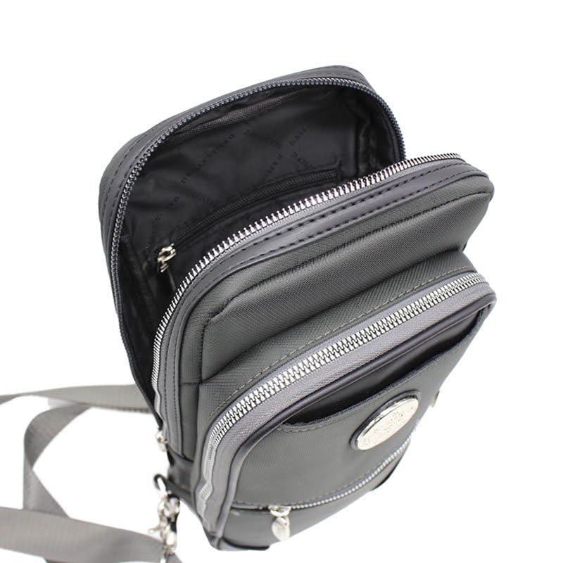 RINRE Сумка на тело Сумка-слинг Вертикальная квадратная Мужская D.KELLY (4951 Черный/Черный)