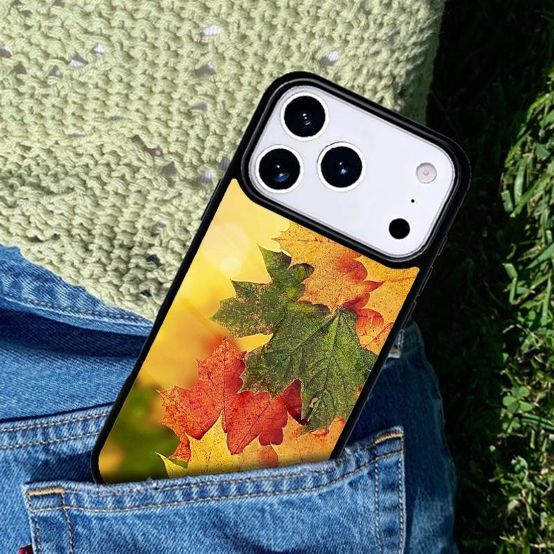 ЯРКИЕ ОСЕННИЕ ЛИСТЬЯ Чехол для телефона для IPhone 11 12 13 14 15 16e 17 Pro Max Чехол для IPhone 17 Air