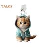 2D Acrylic Dust Plugs Charging Port Protector with Cat Pendant Small Size Universal Easy To Install Mobile Phone Interface Dust Covers