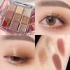 Crispy Fragrant Rice Nine Colour Eyeshadow Palette Shimmering Glitter Glitter Waterproof No Makeup Removal Earthy Colour Daily High-Profile