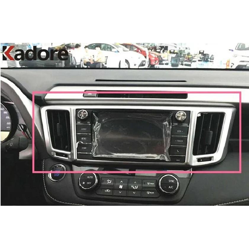 Для Toyota RAV4 RAV 4 2016 2017 2018 Матовая Накладка на Центральный Вентиляционный Отвод Кондиционера Отделка Салона Аксессуары