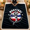 Flannel BlanketMuay Thai Gym Warm Soft Throw Blanket for Indoor Sofa Bed Living Room Use