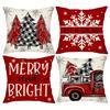 Рождественские наволочки 45x45см Наволочки Navidad Xmas Накидки на декоративные подушки для дома дивана Рождественские украшения