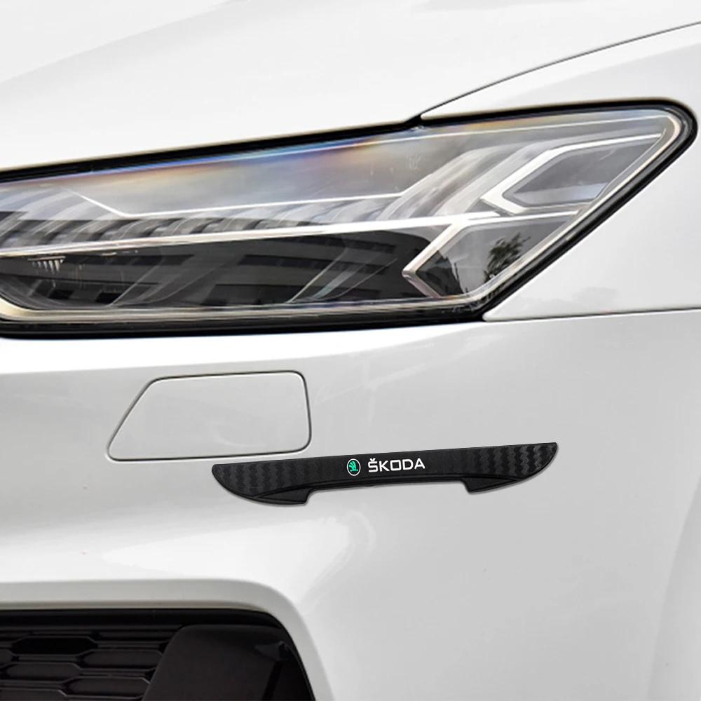 Car Sticker New StyleFOR Skoda Car Emblem Door Edge Anti-collision Bumper Strip Protect Stickers Octavia Rapid Fabia S Logo A7 NL6