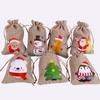 1Pc Christmas Gift Drawstring Pouch Cotton Linen Gift Packaging Bags for Jewelry Candy Storage