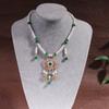 Bead string Hanfu Necklace Chinese Style Pearl Choker Antique Longevity Lock Pendant  Girls