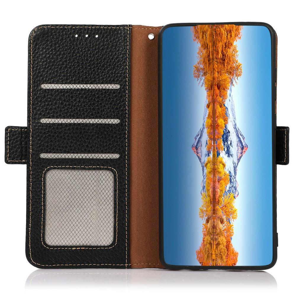 KHAZNEH for Honor 400 Pro 5G (Global) Phone Case Genuine Cow Leather Cover RFID Blocking