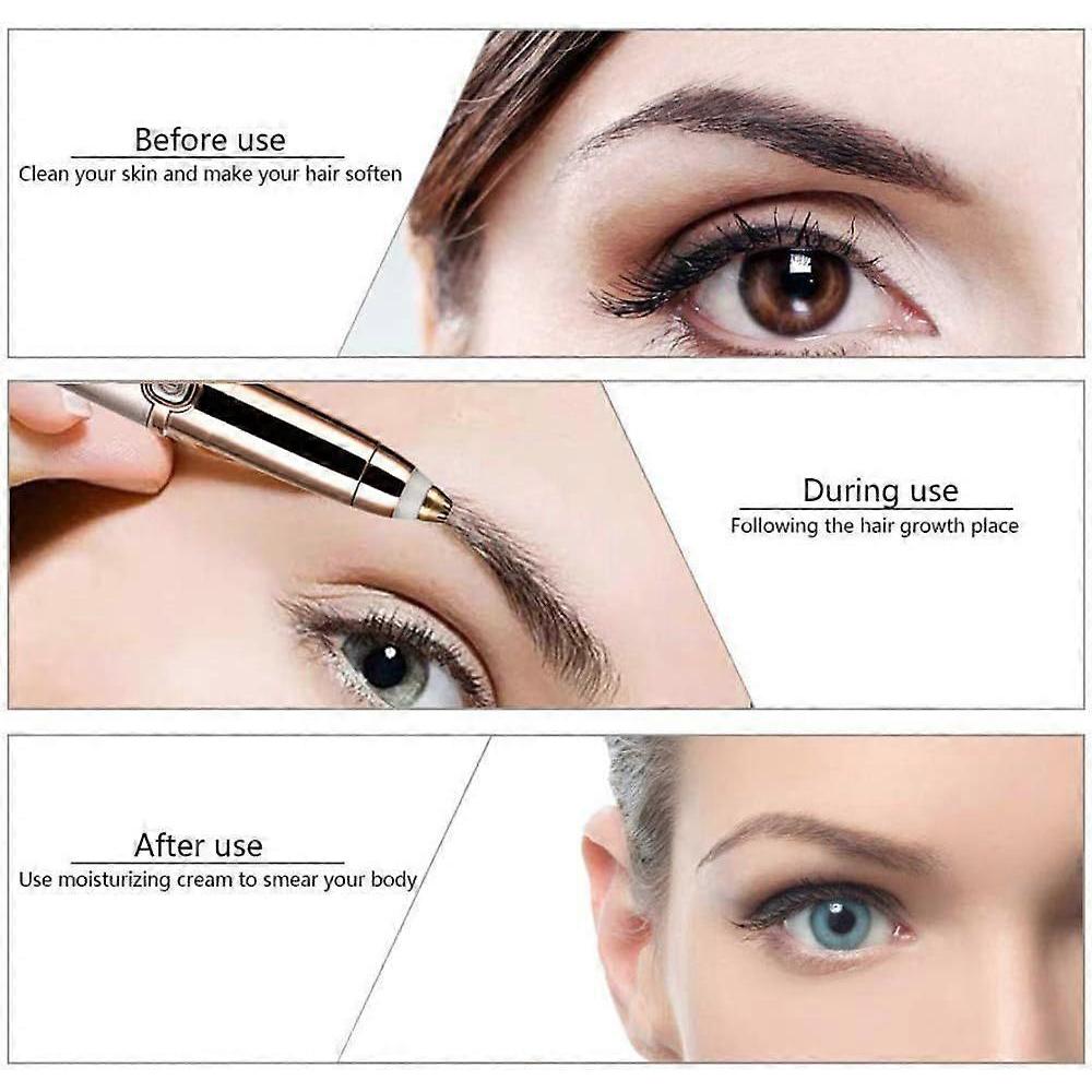 2026 Latest Model Eyebrow Epilator, Painless Precision Eyebrow Trimmer Eyebrow Epilator Eyebrow Facial Razor for Face Lip Nose Facial Hair Remova