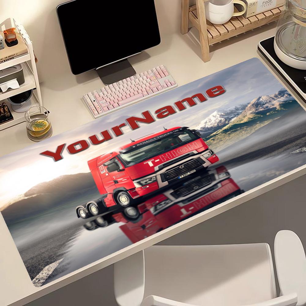 Renault Trucks Customizable Name Mouse Pad Gamer Mousepad Ultralong Desk Mat Nonslip Rubber Bottom Office Desk Accessory