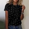Summer Fashion 3d Printed Geometric Pattern Women's T Shirt Casual Simple Loose Round Neck Short Sleeved Top 2024