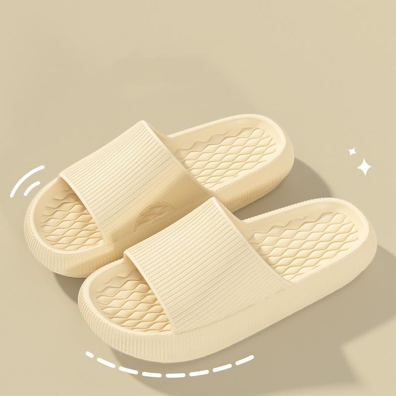 Unisex Summer Large Size Candy Color Thick Bottom Bathroom Slippers Women Men Casual Anti Slip Indoor Slippers For Couples 36-45