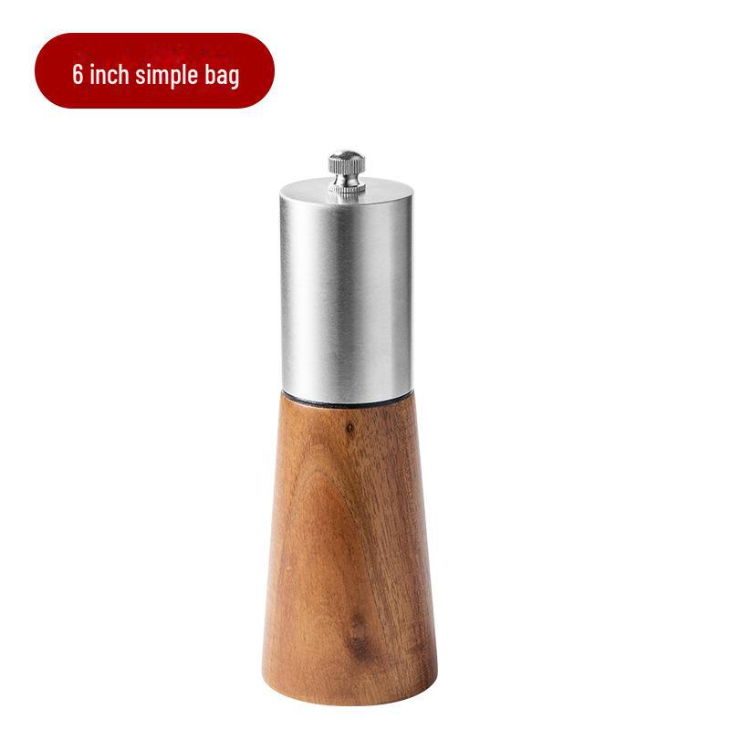 Набор из нержавеющей стали и дерева: перечница и солонка с керамическим сердечником