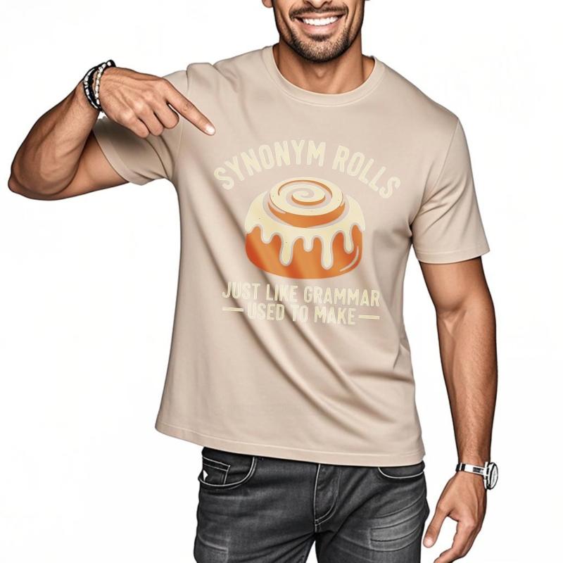 Большой размер летняя футболка для подростков Синоним Роллы Как раньше делала Грамматика Короткий рукав Удобный Круглый вырез Верхние футболки