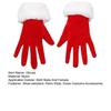 Santa Claus Gloves Christmas Red Gloves with White Fuzzy Cuffs Winter Warm Full Finger Gloves for Xmas Party Costume Accessories