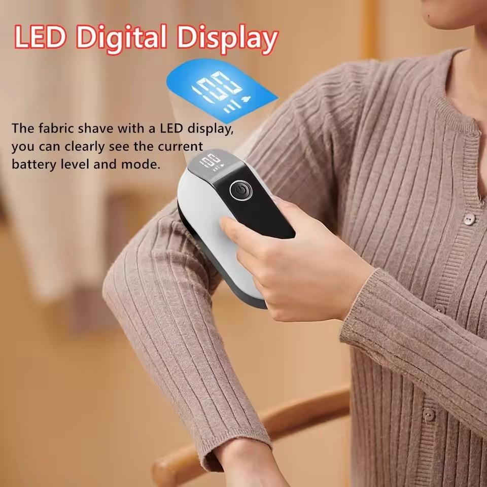Xiaomi Lint Remover for Clothing LED Digital Electric Pellet Fluff Remover USB Rechargeable Fuzz Fabric Shaver for Clothes Couch