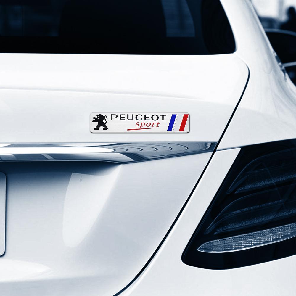For Peugeot 207 3008 206 208 308 307 407 508 5008 1pcs Aluminum Car Badge Body Side Sticker Fender Trunk Decor Decal Styling