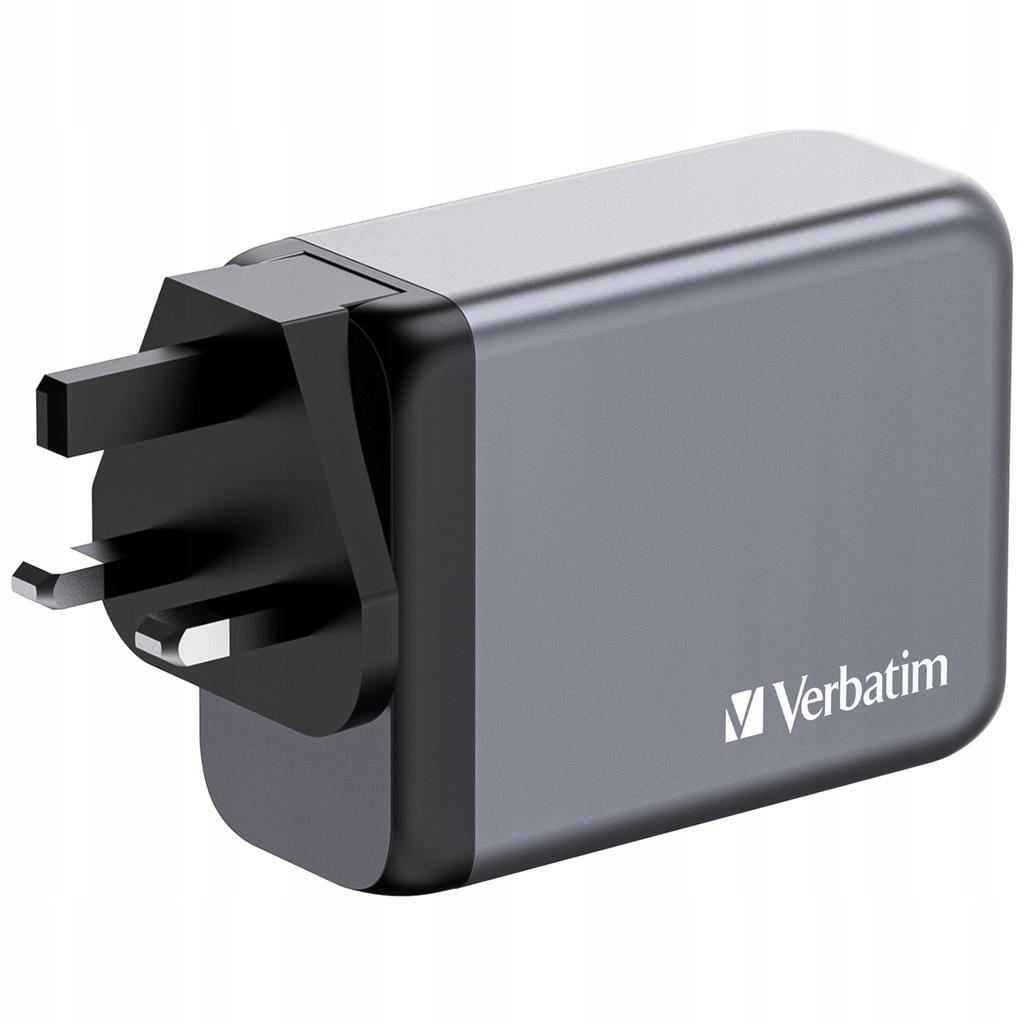 Verbatim Gan Max 200W Pps And Q.C 3.0 Eu/Uk/Us 322 Mains Charger 1 Pc