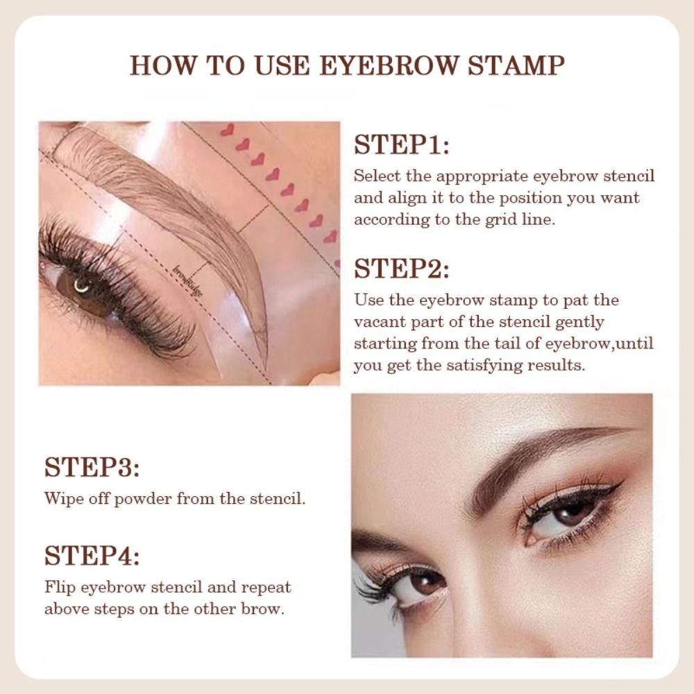Stencils Eyebrow Pen Brushes One Step Shaping Makeup Set Eyebrow Stamp Brow Stamp Shaping Kit