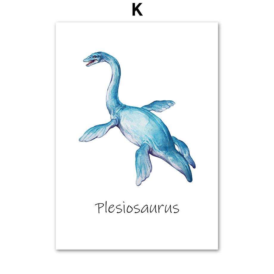 Динозавр Юрского периода Диплодок T Rex Обучающие настенные художественные картины на холсте Плакаты на скандинавскую тему и принты настенные панно Декор детской комнаты