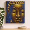 Buddha Canvas Wall Art - Gold Face Lotus Flower