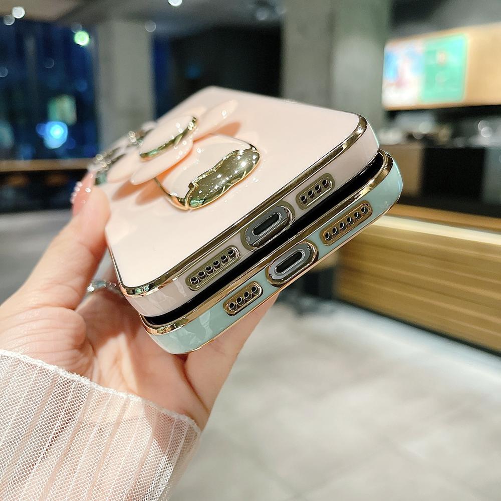 Чехол-держатель для телефона с зеркальной поверхностью для Samsung Galaxy A53 A73 A33 A52 A52s A72 A32 4G 5G A51 A71 A12 A31 A21S A50, силиконовый чехол