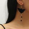 European and American Popular Halloween Bat Logo Earrings  Festive Black Temperament Diy Earrings and Earrings