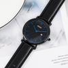 Простые стильные брендовые популярные ультратонкие легкие аналоговые часы деловые водонепроницаемые кварцевые наручные часы [BUREI] мужские