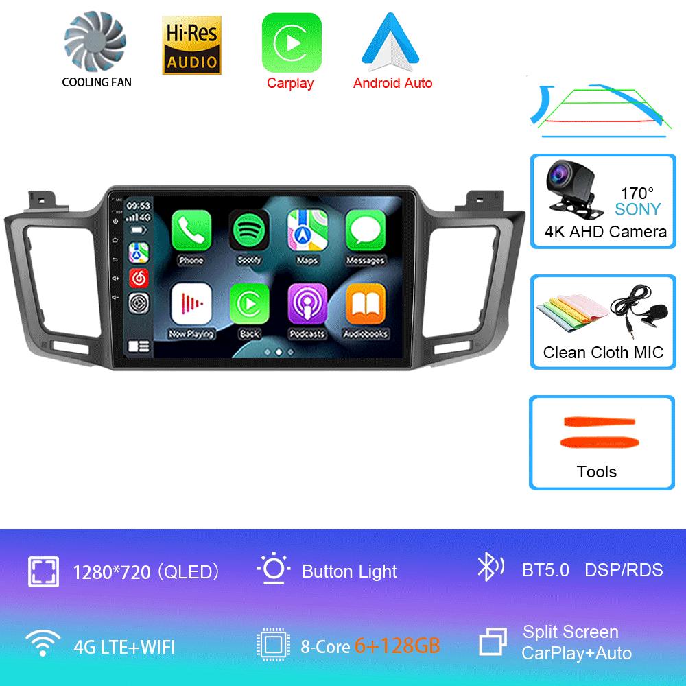 Android 14 Автомобильное радио для Toyota RAV4 RAV 4 2013 - 2017 Мультимедийный видеоплеер 4G Carplay GPS Стерео Головное устройство Авто