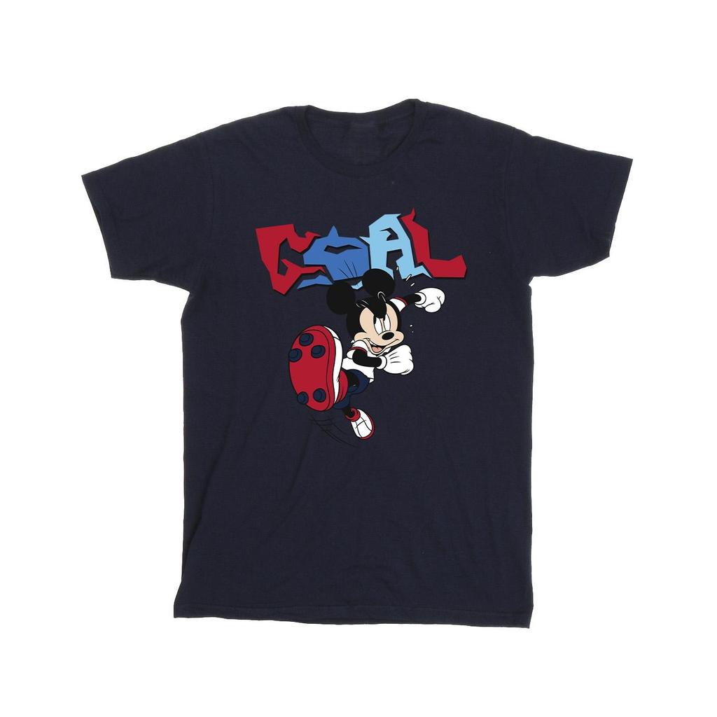 Disney Mens Mickey Mouse Goal Striker Pose T-Shirt