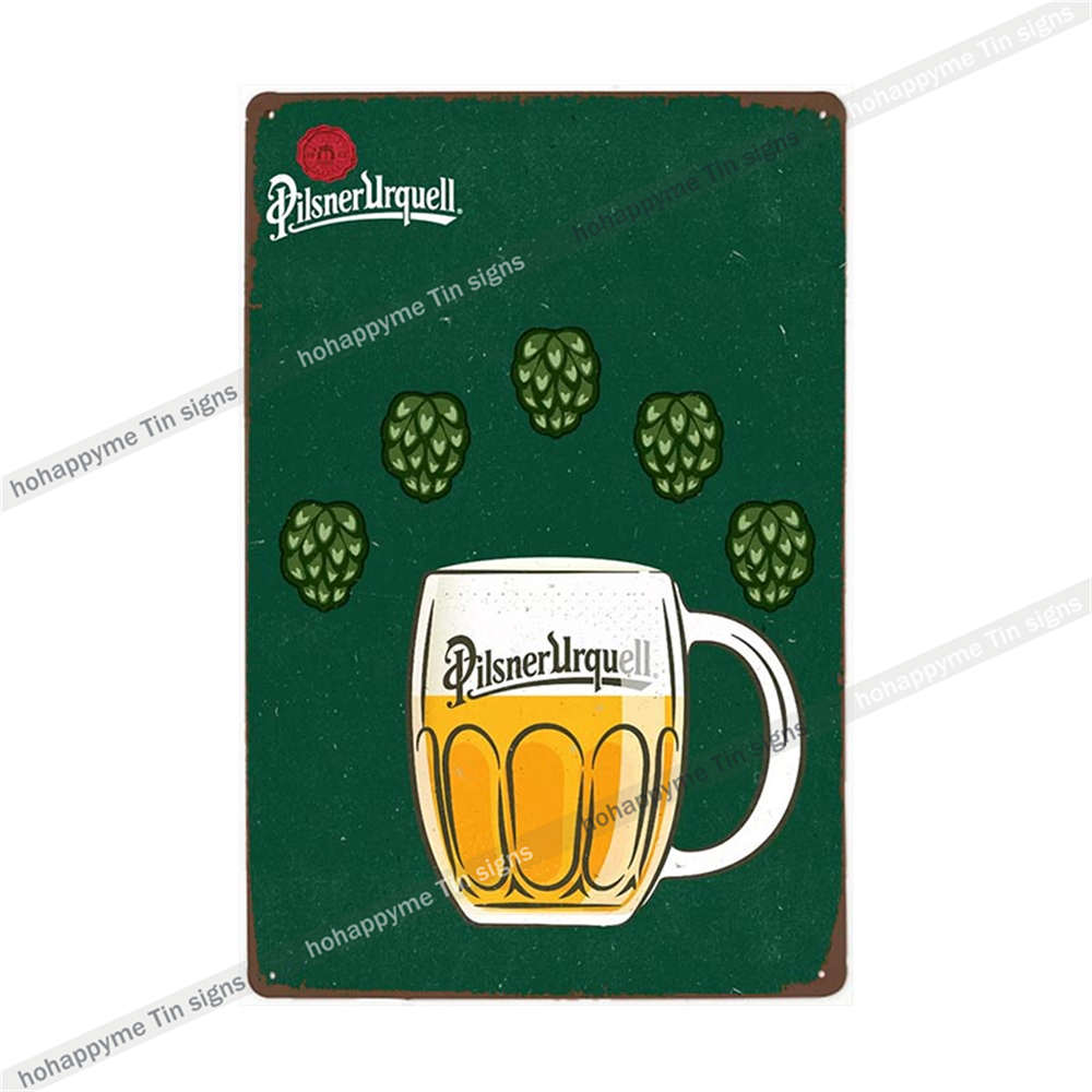 Pilsner Urquell Металлический Настенный Постер Бельгийское Пиво Знак Винтажный Бар Пещера Мужчины Клуб Жестяная Картина Декор Табличка Украшение 20x30см