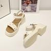 Sandals 2025 New Women's Summer French Versatile Not Tired Fairy Wind Soft Sole Platform High Heels Children's