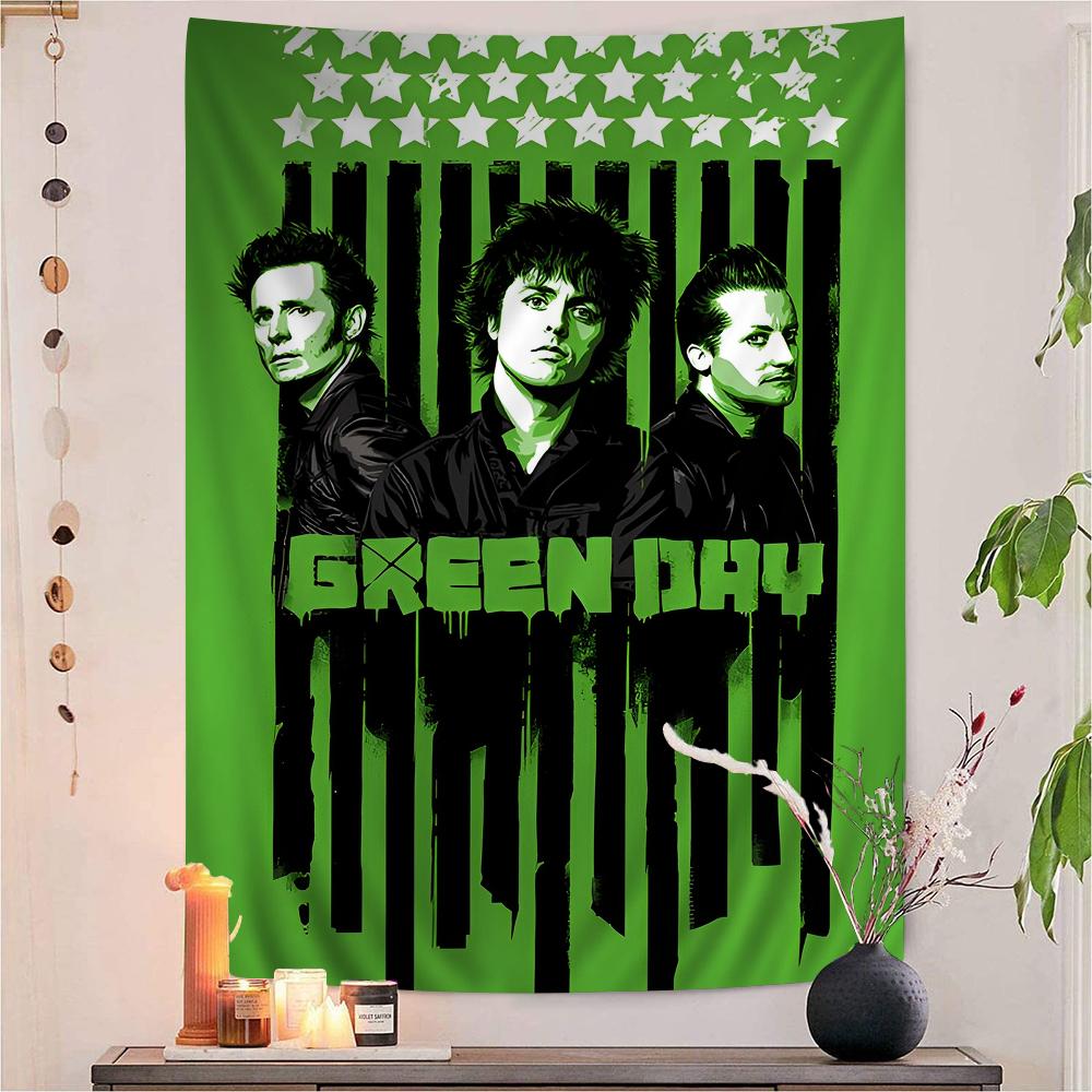 Rock Band Green Day Мультяшный Гобелен Домашний Декор хиппи богемский декор гадание Домашний Декор