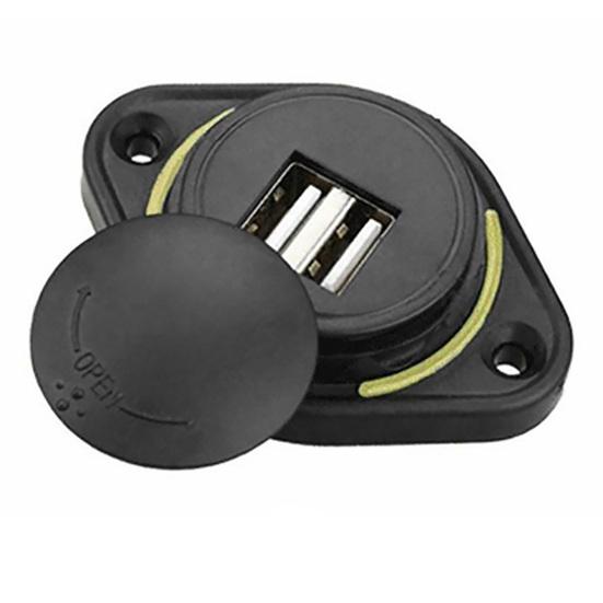 3.1A 12-24V Сдвижная крышка Автомобильный автобус Лодка Двойной USB-порт Зарядное устройство Розетка