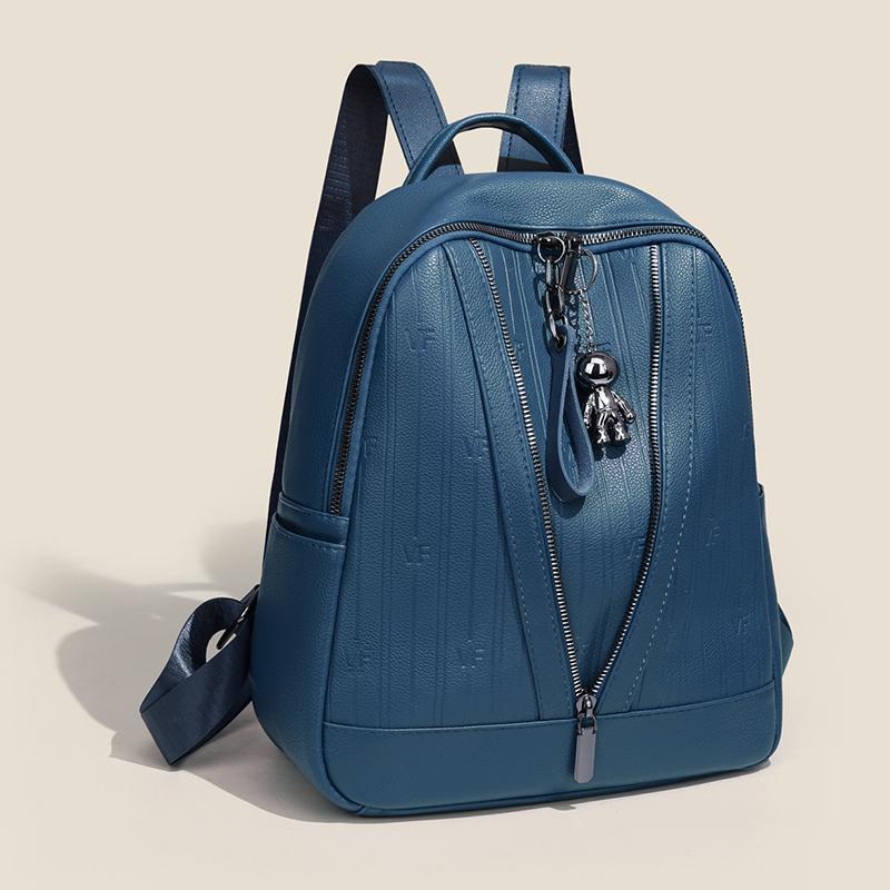 Сплошной цветной рюкзак Женский кожаный рюкзак Дорожная сумка