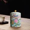 Керамическая банка для чая, бутылка для хранения, банка, глазурованный, ручная роспись, герметичный контейнер