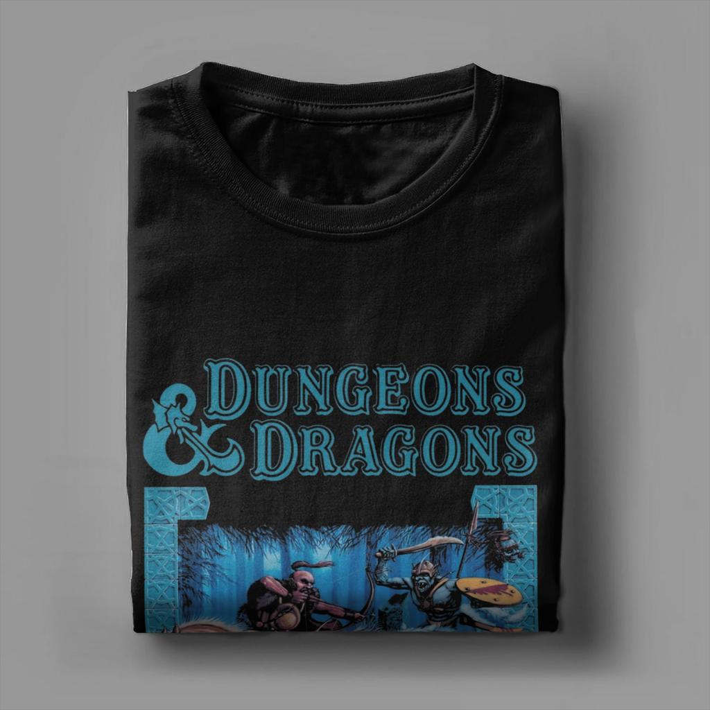 Мужская футболка Dungeon Dragon DnD Хлопковая одежда Креативные футболки с коротким рукавом и круглым вырезом Принтованные футболки