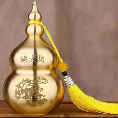 Ручная работа Огнеупорная Тыква-Дракон Латунь Китайский Стиль Медная Тыква Гладкая Древнее Ремесло Тыква-Украшение Северо-Западный Угол