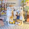For Labubu Plastic Mini Clothes Organizer Doll Clothes Rack Labubu Dollhouse Furniture Toy Cosplay