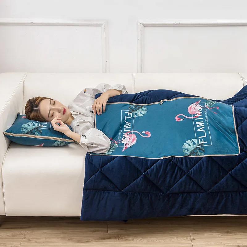 Зимняя коралловая бархатная подушка, подушка двойного назначения, переменное одеяло, домашний диван, подушка, автомобиль, теплый артефакт