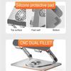 Carbon Steel Laptop Stand with RGB Light Fan 360 Degree Rotation Gaming Office Cooling Bracket