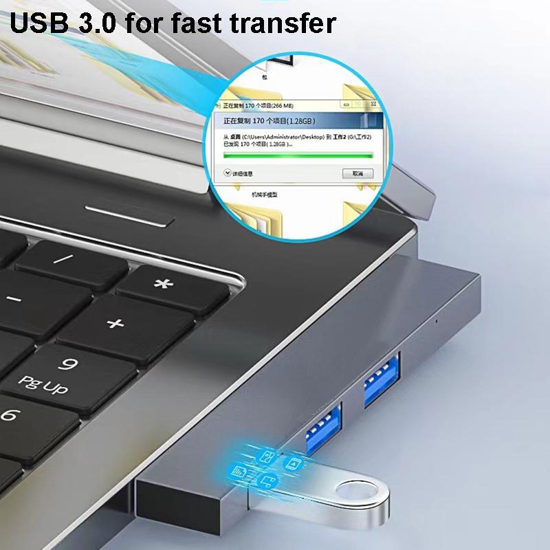Хаб USB 3.0/3.1 Type C 4-в-1 с высокоскоростным мульти-USB разветвителем и OTG-адаптером