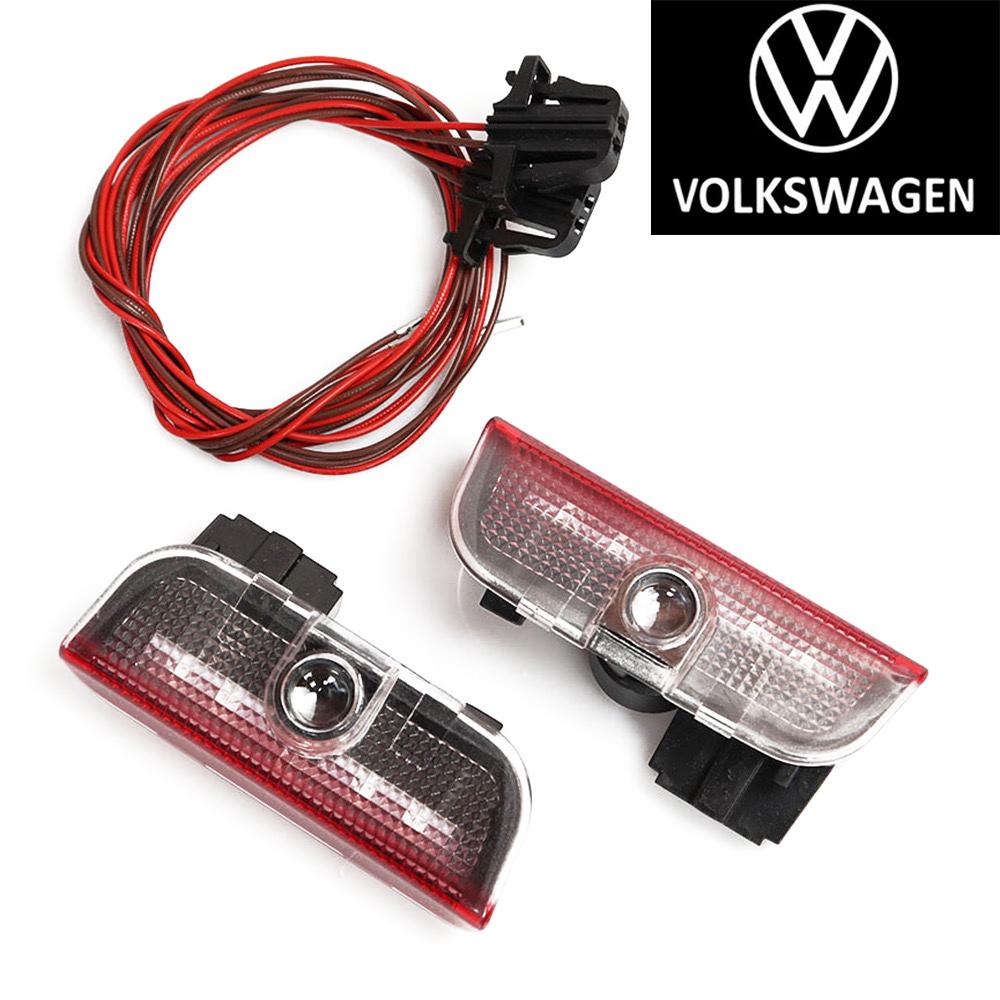 For VW Volkswagen Jetta MK5 Golf 2PCs LED Welcome Projector Light Door Lamp For VW Golf 5 6 7 7N Touran CC Passat Magotan B6 B7