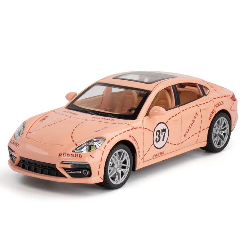1/24 масштаб Panamera, литая под давлением модель автомобиля, игрушечный автомобиль с откатным механизмом, звуком и светом для детей, коллекция подарков для мальчиков и девочек