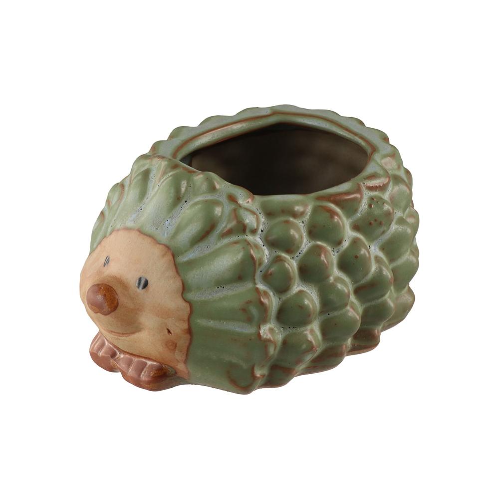 Ceramic Cartoon Animal Planter Small Succulent Plant Pot Ornament Hedgehog Flowerpot Home