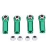 4 Pcs RC Link Rod End M4 Thread CW 7mm High Strength Alloy Ball Joint Head for 1 10 Model Car Green