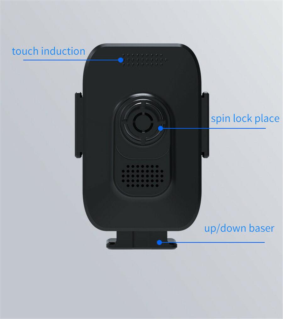 360° Automatic Clamping 10W Qi Wireless Fast Car Charger  Mount Air Vent Cell Phone Holder With Build-in Battery